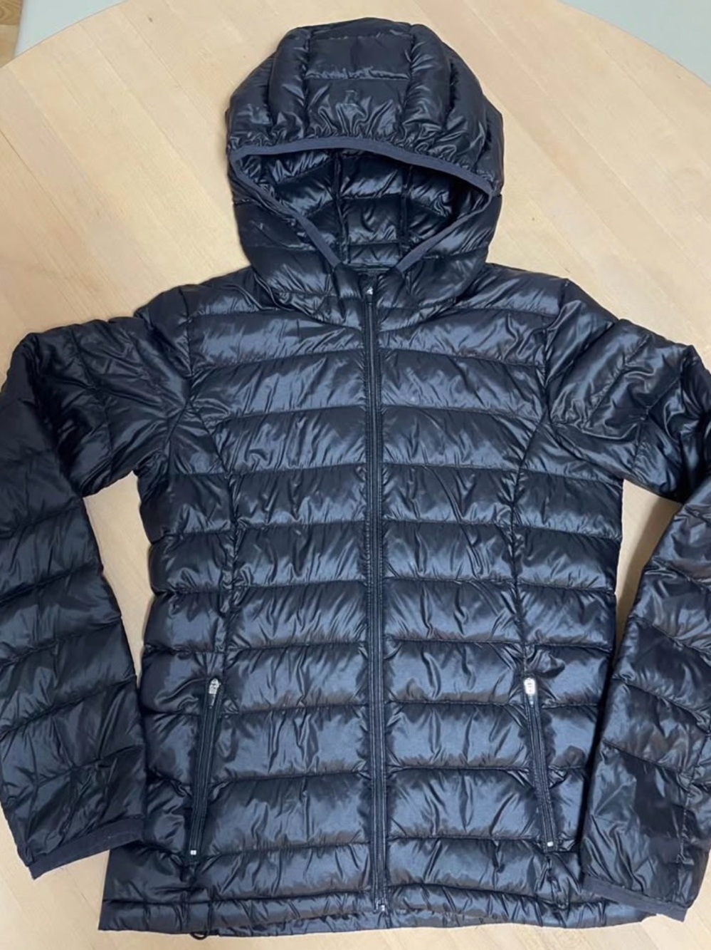 TNA Bonita Black Quilted Hooded Puffer Jacket
